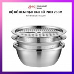 Bộ Rổ Inox Nạo Củ Quả Đa Năng 3 Trong 1 Cao Cấp Tiện Lợi