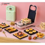 Máy kẹp nướng bánh mì Sandwich đa năng có hẹn giờ + 2 khuôn kèm - BH 12 tháng