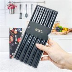 Bộ 5 Đôi Đũa Kháng Khuẩn Đầu Đũa Trơn IKEA MAMA, Đũa Sợi Thủy Tinh