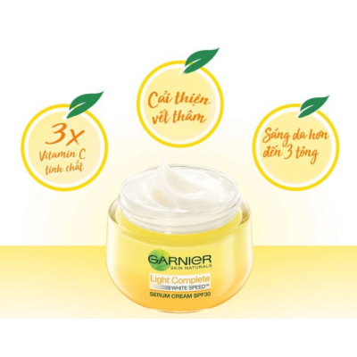 Kem Dưỡng Sáng Da Ban Ngày Garnier Light Complete Whitening Serum Cream SPF30 50ml