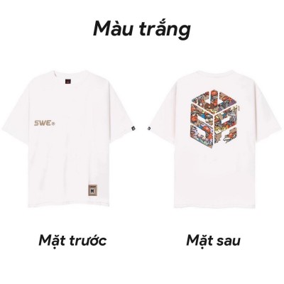 Áo Phông Unisex Nam [ZCrush] Áo Thun Tay Lỡ SWE Cube Mozzie Tee Phông Form Rộng Nam Nữ