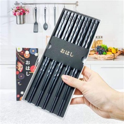 Bộ 5 Đôi Đũa Kháng Khuẩn Đầu Đũa Trơn IKEA MAMA, Đũa Sợi Thủy Tinh